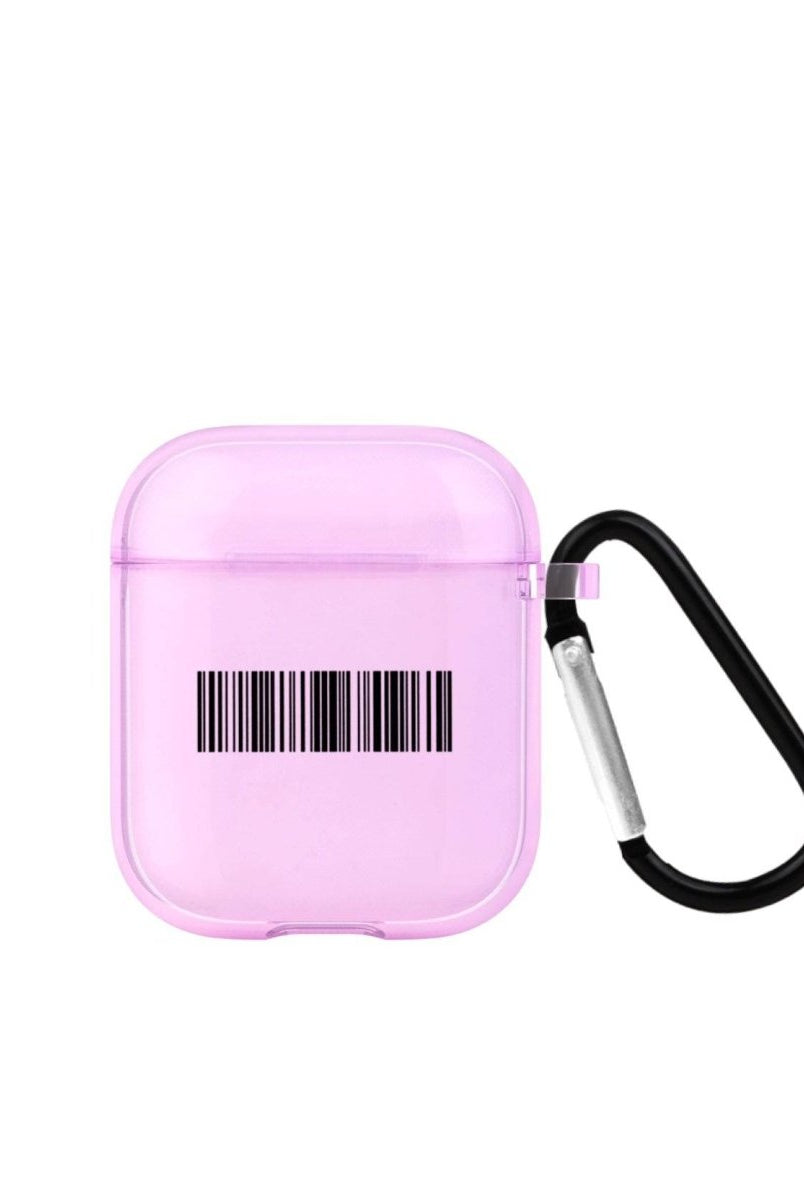 Barcode AirPods Şeffaf Silikon Kılıf Lila - SUMTHINCS