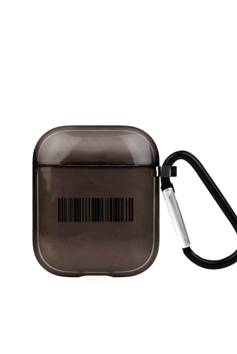 Barcode AirPods Şeffaf Silikon Kılıf Siyah - SUMTHINCS