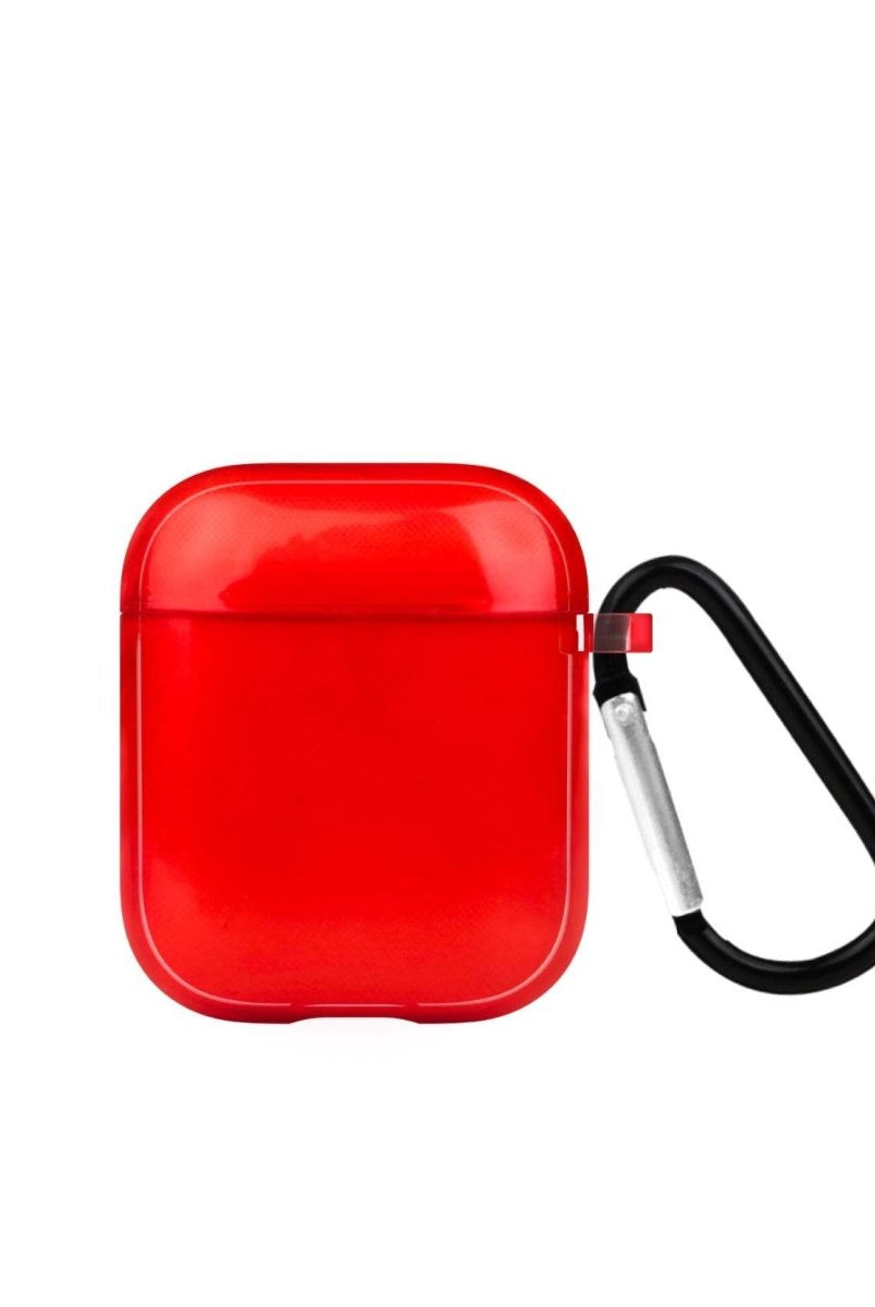 Basic AirPods Şeffaf Silikon Kılıf Kırmızı - SUMTHINCS