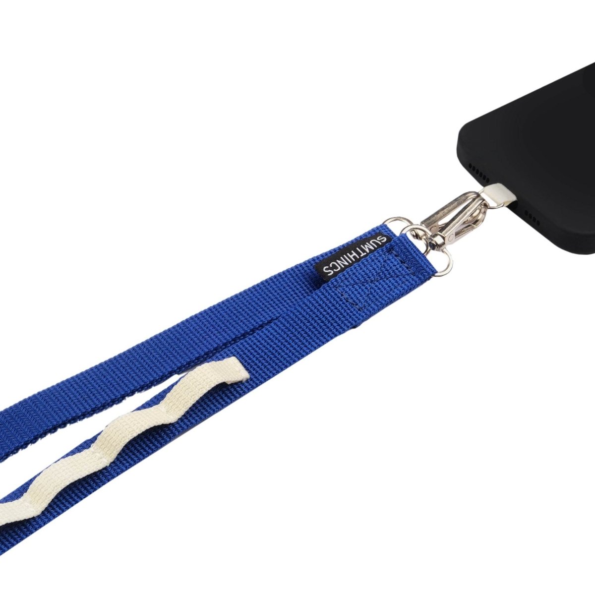 Blue and White Utility Hoop Strap Telefon Boyun Askısı - SUMTHINCS