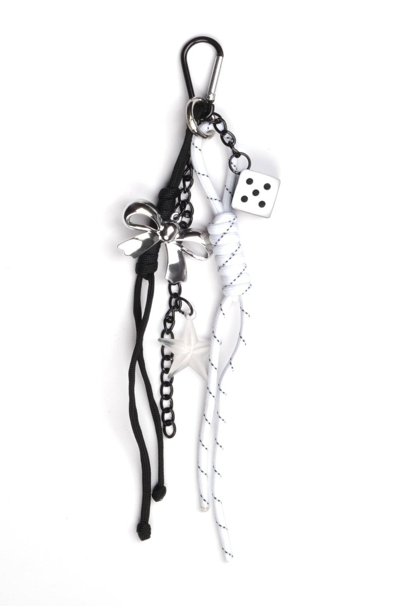 Charm Keychain Süs Beyaz ve Siyah - SUMTHINCS