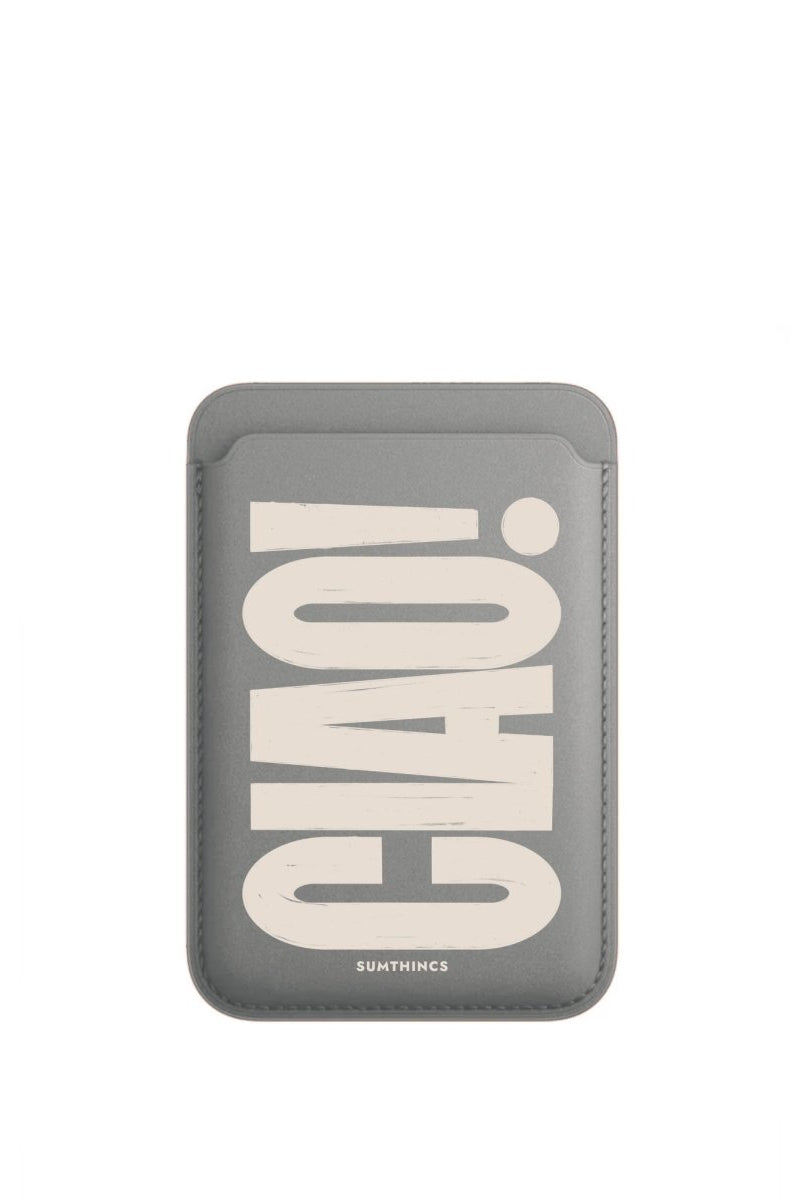 CIAO! MagSafe Deri Cüzdan Wallet Gri - Sumthincs