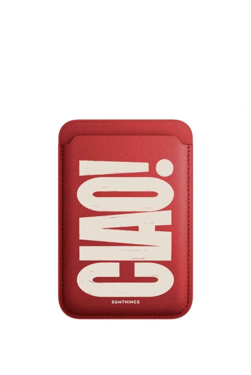 CIAO! MagSafe Deri Cüzdan Wallet Kırmızı - Sumthincs