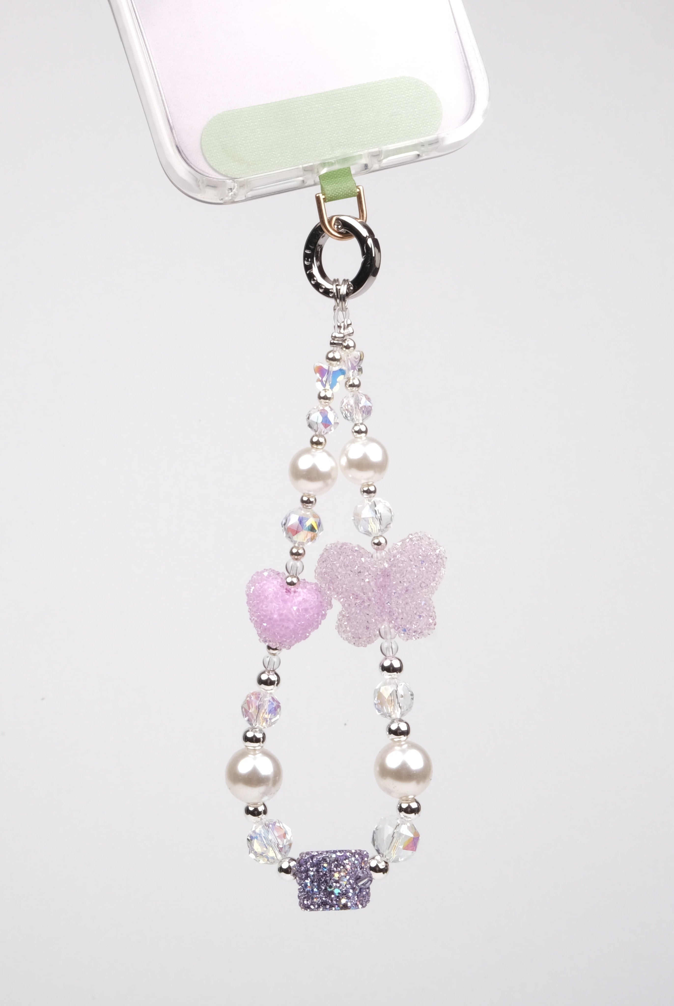 Crystal Butterfly Pink Charm Bilek Askısı - SUMTHINCS