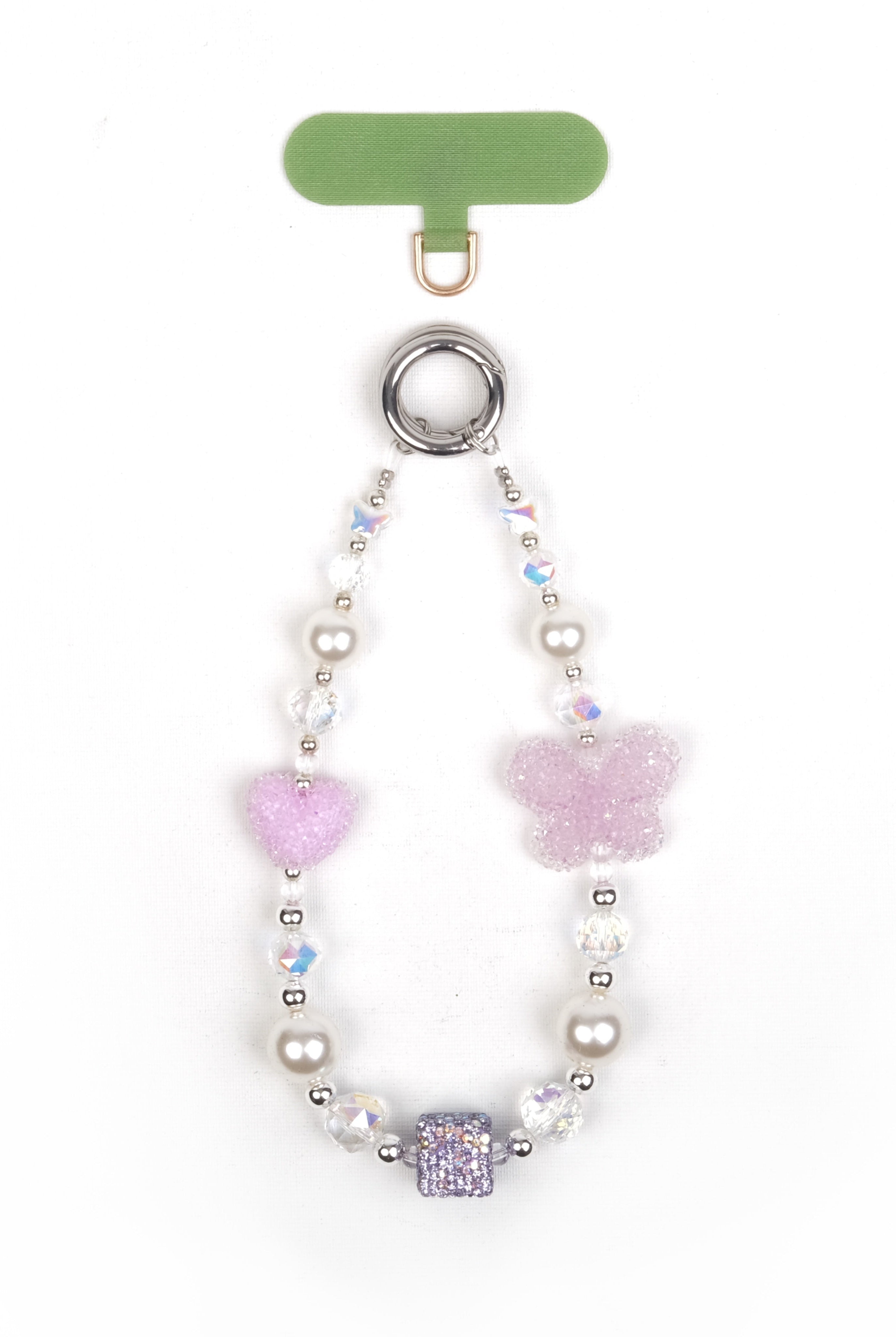 Crystal Butterfly Pink Charm Bilek Askısı - SUMTHINCS