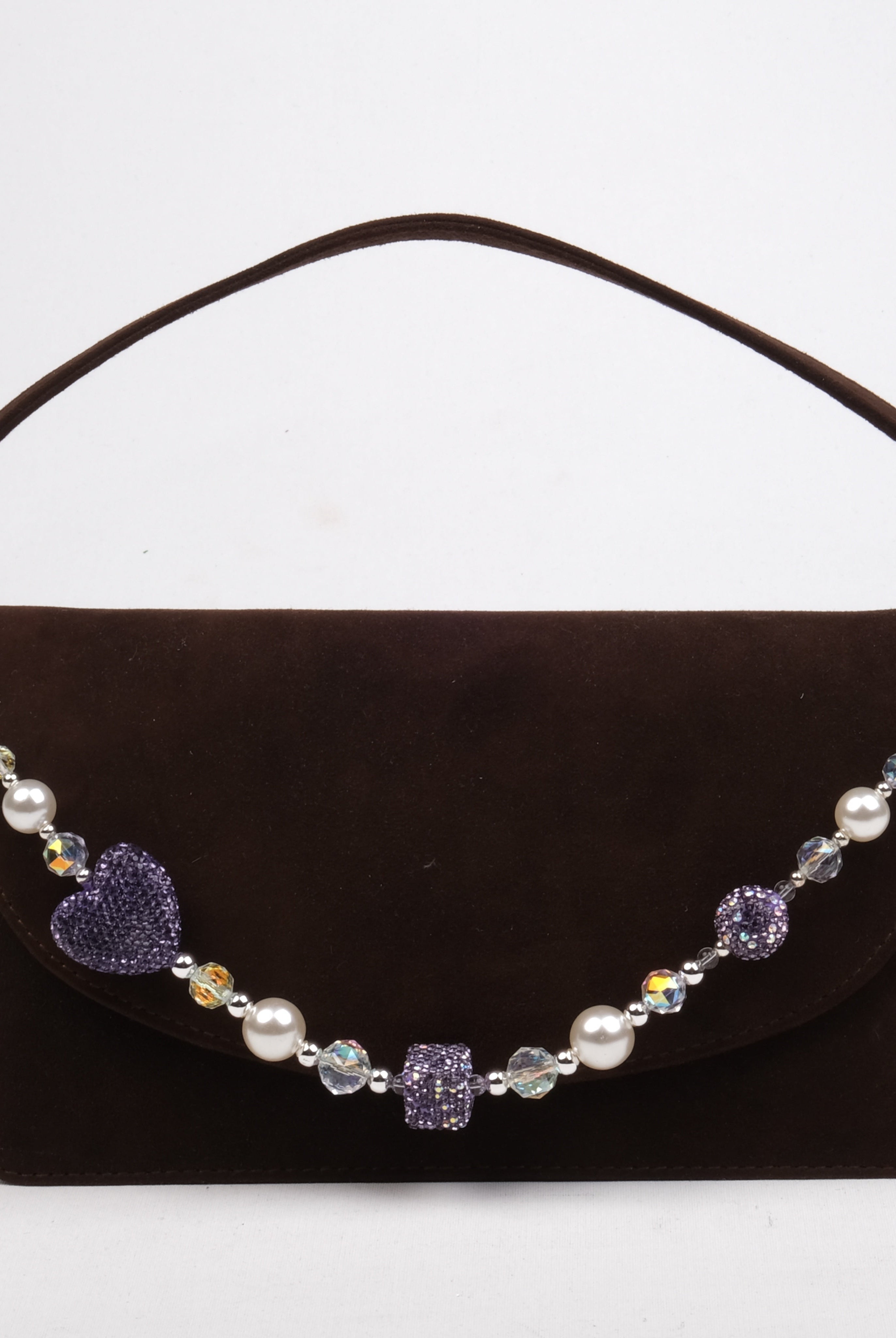 Crystal Heart Purple Charm Bilek Askısı - SUMTHINCS