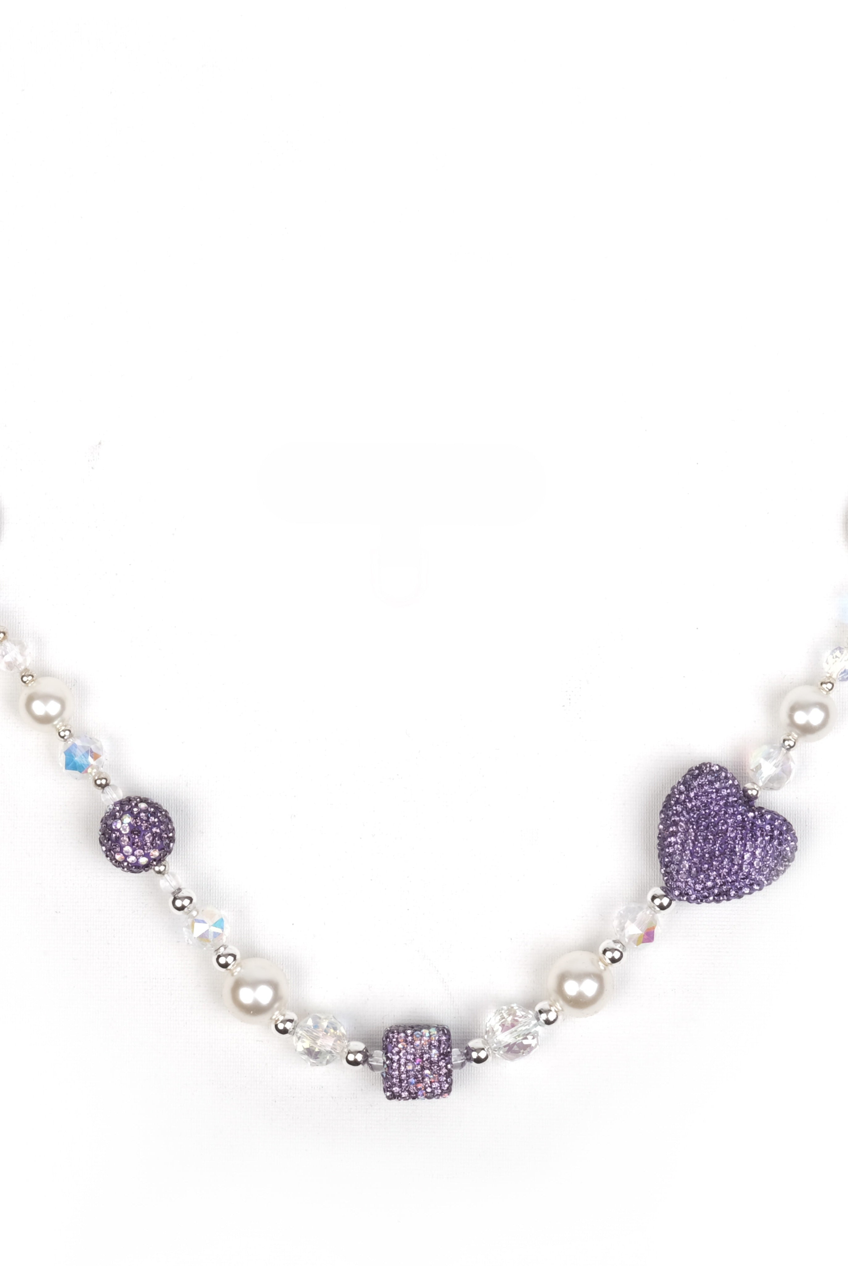 Crystal Heart Purple Charm Bilek Askısı - SUMTHINCS