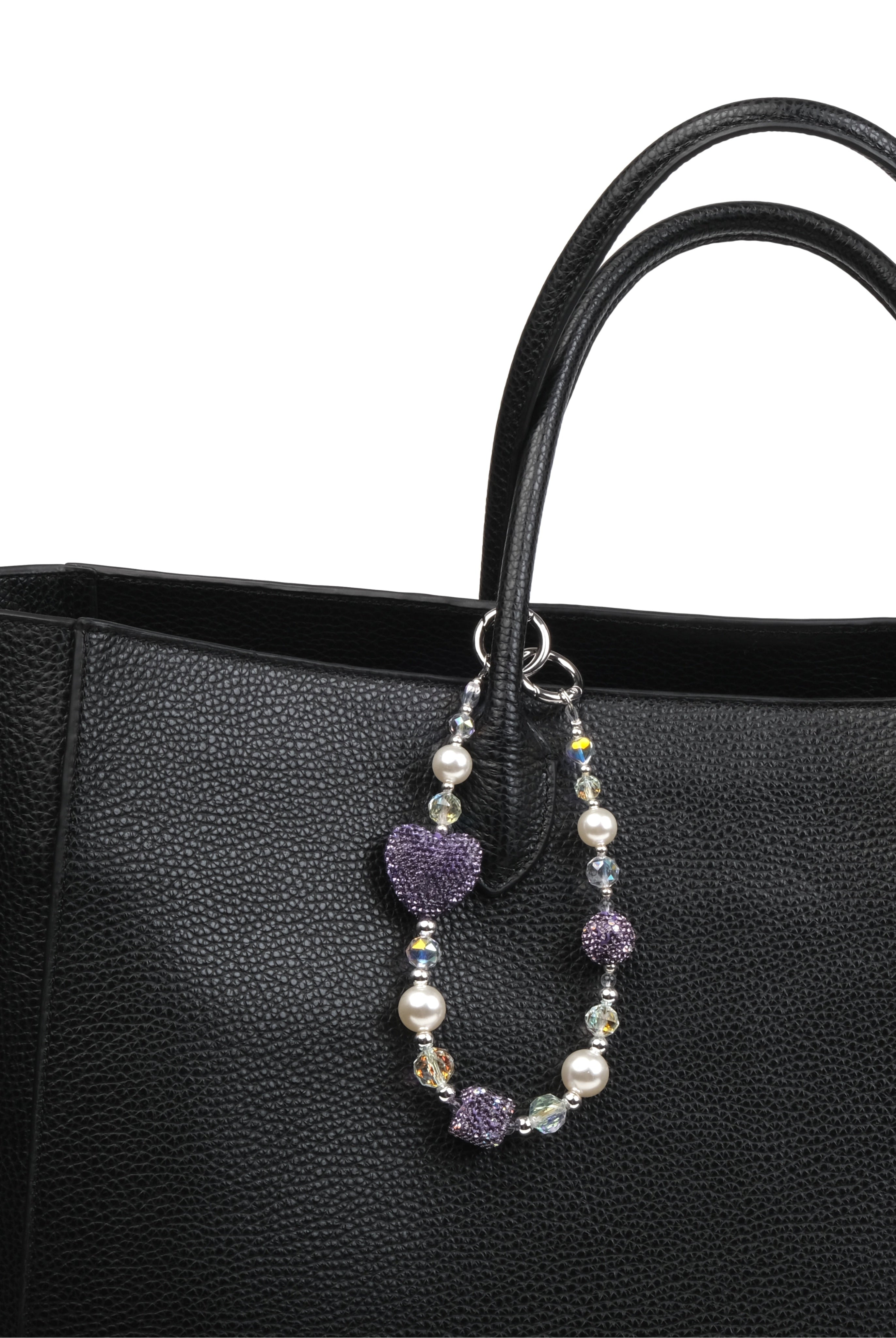 Crystal Heart Purple Charm Bilek Askısı - SUMTHINCS