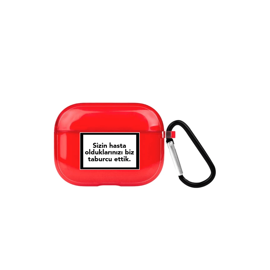 Custom Quote AirPods Pro 2 Kişiye Özel Şeffaf Silikon Kılıf - SUMTHINCS