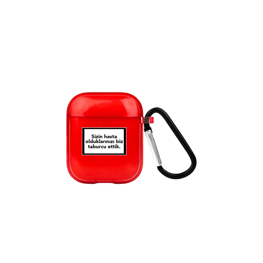 Custom Quote Kişiye Özel AirPods Şeffaf Silikon Kılıf - SUMTHINCS