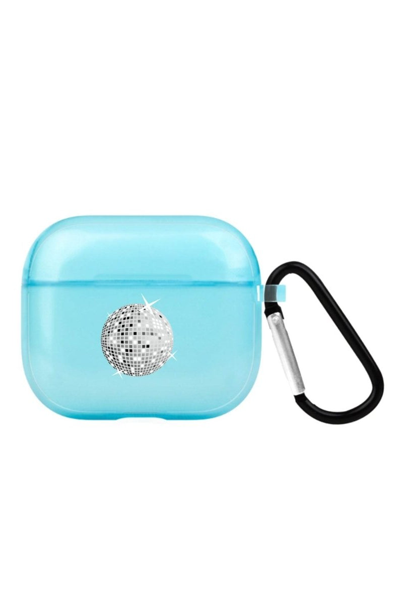 Disco Ball AirPods 3 Şeffaf Silikon Kılıf Mavi - SUMTHINCS