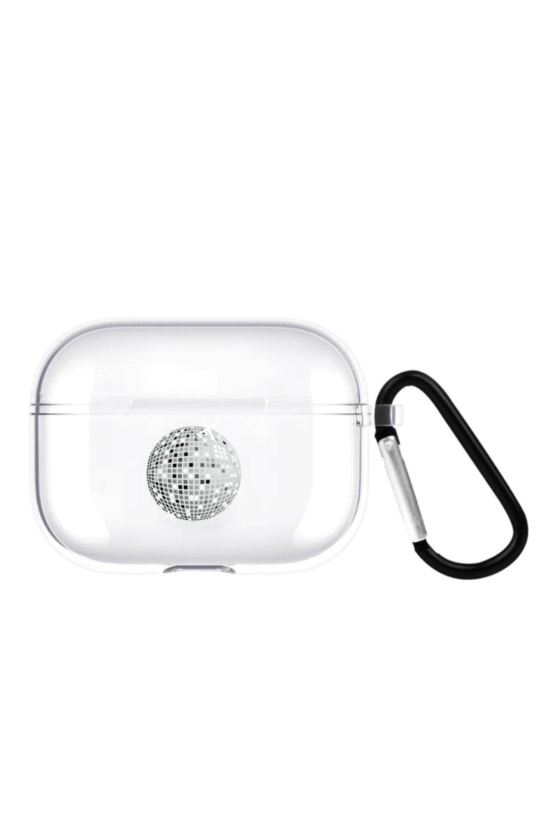 Disco Ball AirPods Pro 2 Şeffaf Silikon Kılıf Beyaz Şeffaf - SUMTHINCS