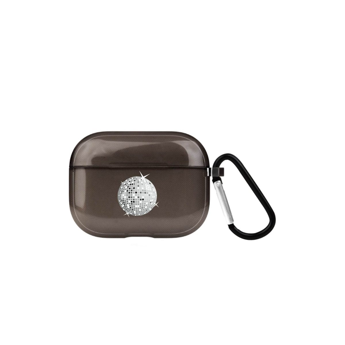 Disco Ball AirPods Pro 2 Şeffaf Silikon Kılıf Siyah - SUMTHINCS