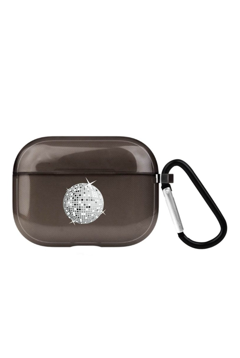 Disco Ball AirPods Pro Şeffaf Silikon Kılıf Siyah - SUMTHINCS