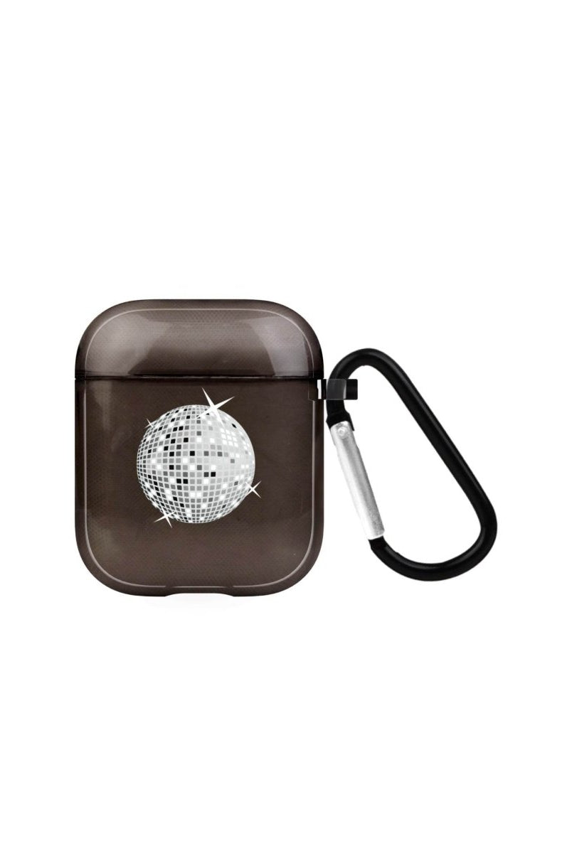Disco Ball AirPods Şeffaf Silikon Kılıf Siyah - SUMTHINCS
