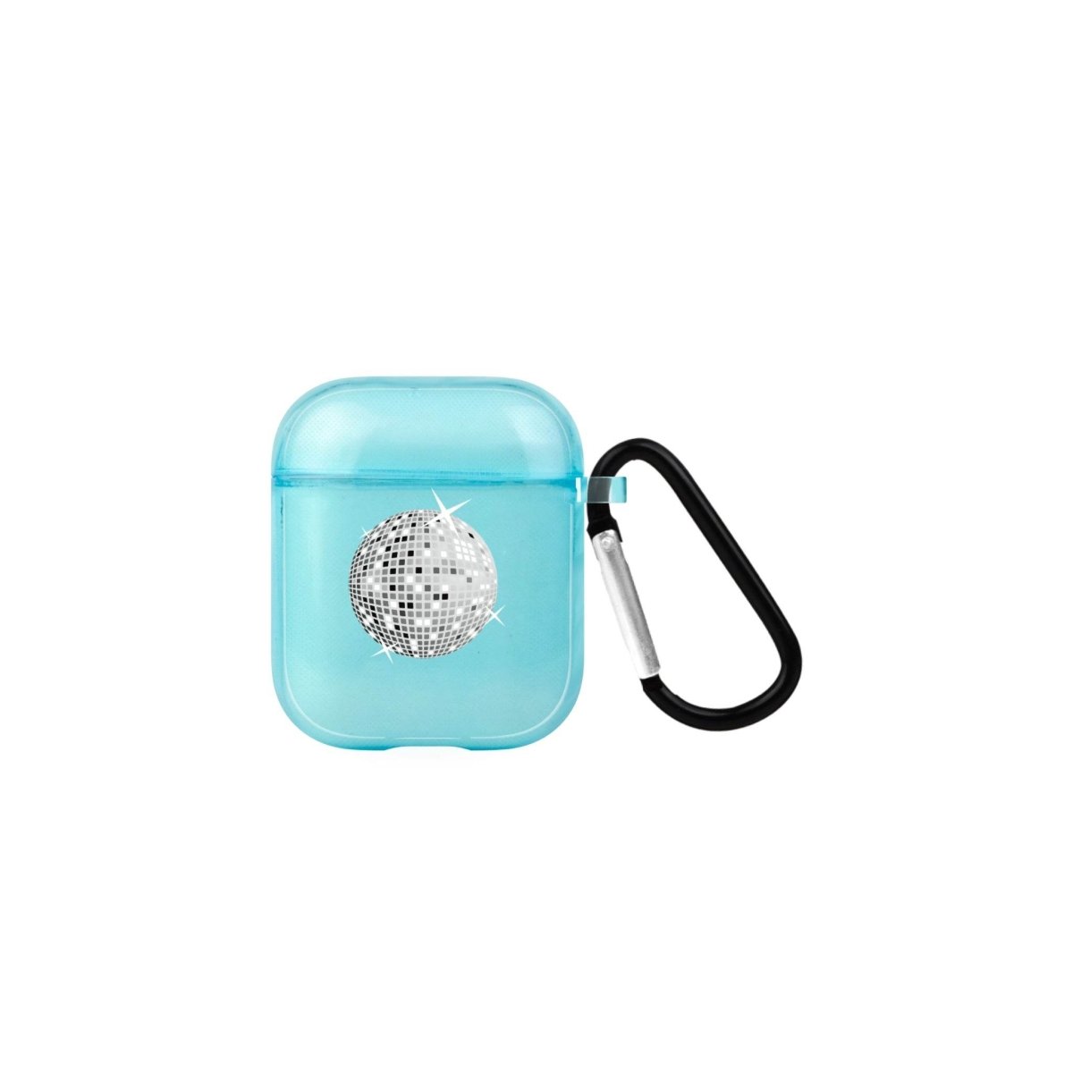Disco Ball AirPods Şeffaf Silikon Kılıf Mavi - SUMTHINCS