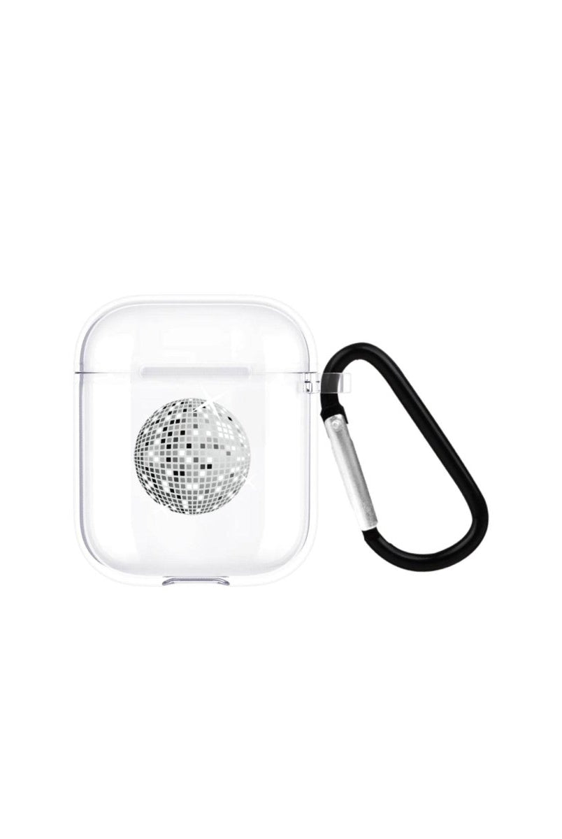 Disco Ball AirPods Şeffaf Silikon Kılıf Beyaz Şeffaf - SUMTHINCS