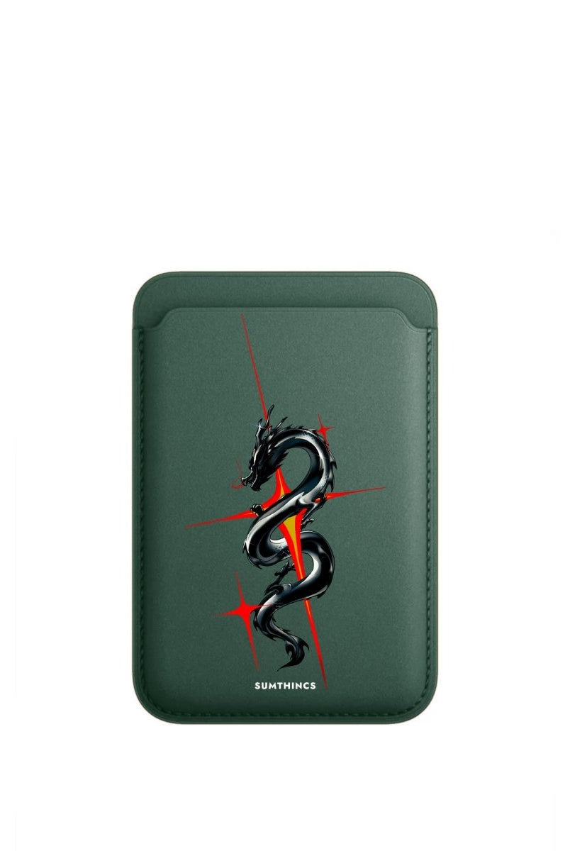 Dragonflare MagSafe Deri Cüzdan Wallet Kaktüs Yeşili - Sumthincs