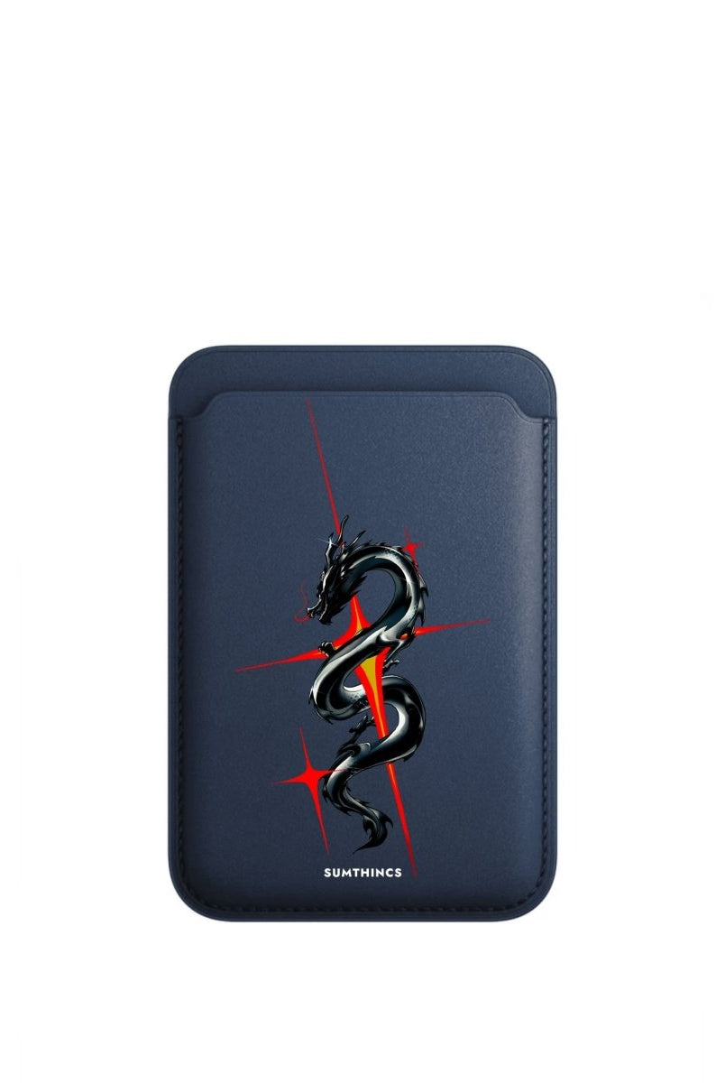 Dragonflare MagSafe Deri Cüzdan Wallet Pasifik Mavi - Sumthincs