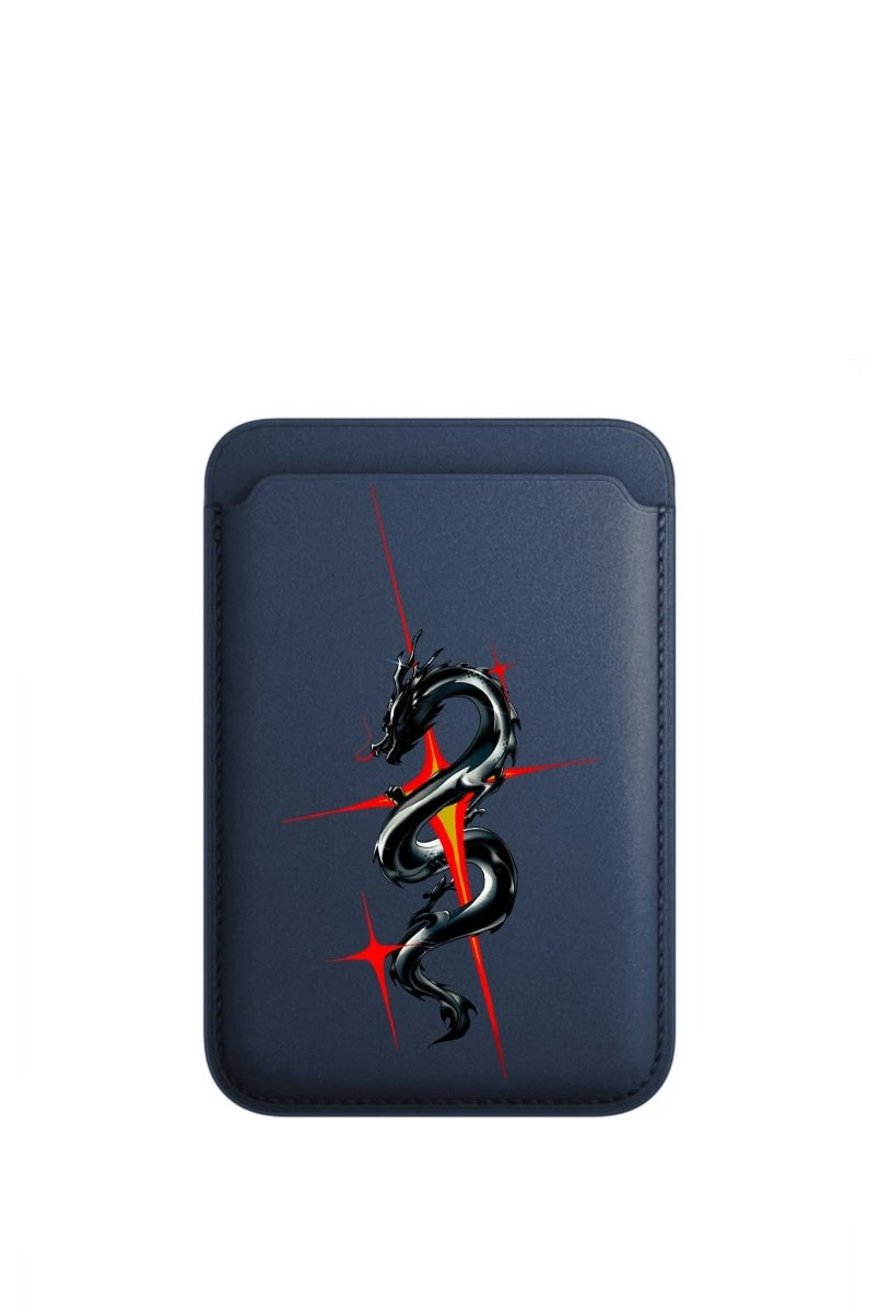 Dragonflare MagSafe Deri Cüzdan Wallet Pasifik Mavi - Sumthincs