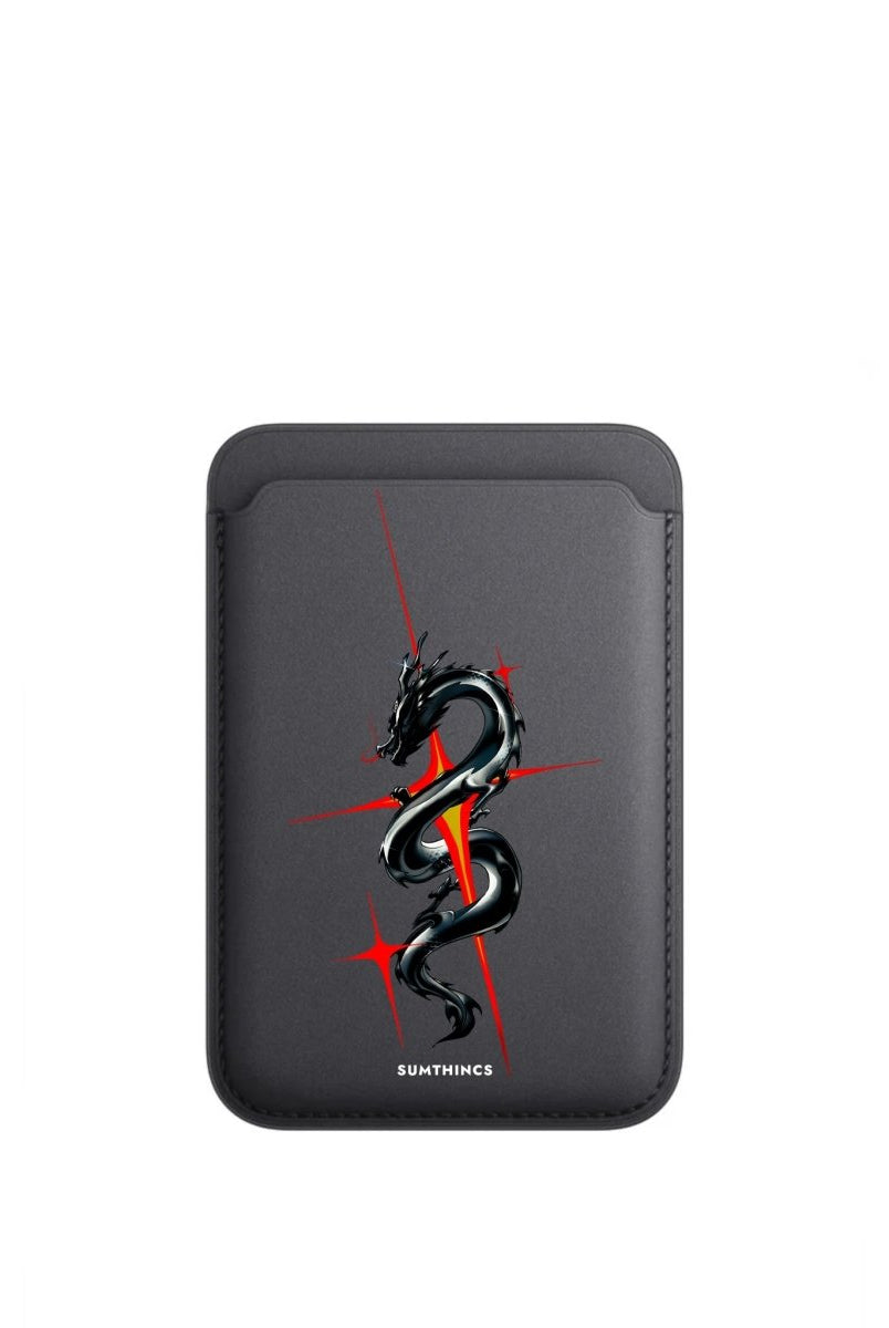 Dragonflare MagSafe Deri Cüzdan Wallet Siyah - Sumthincs