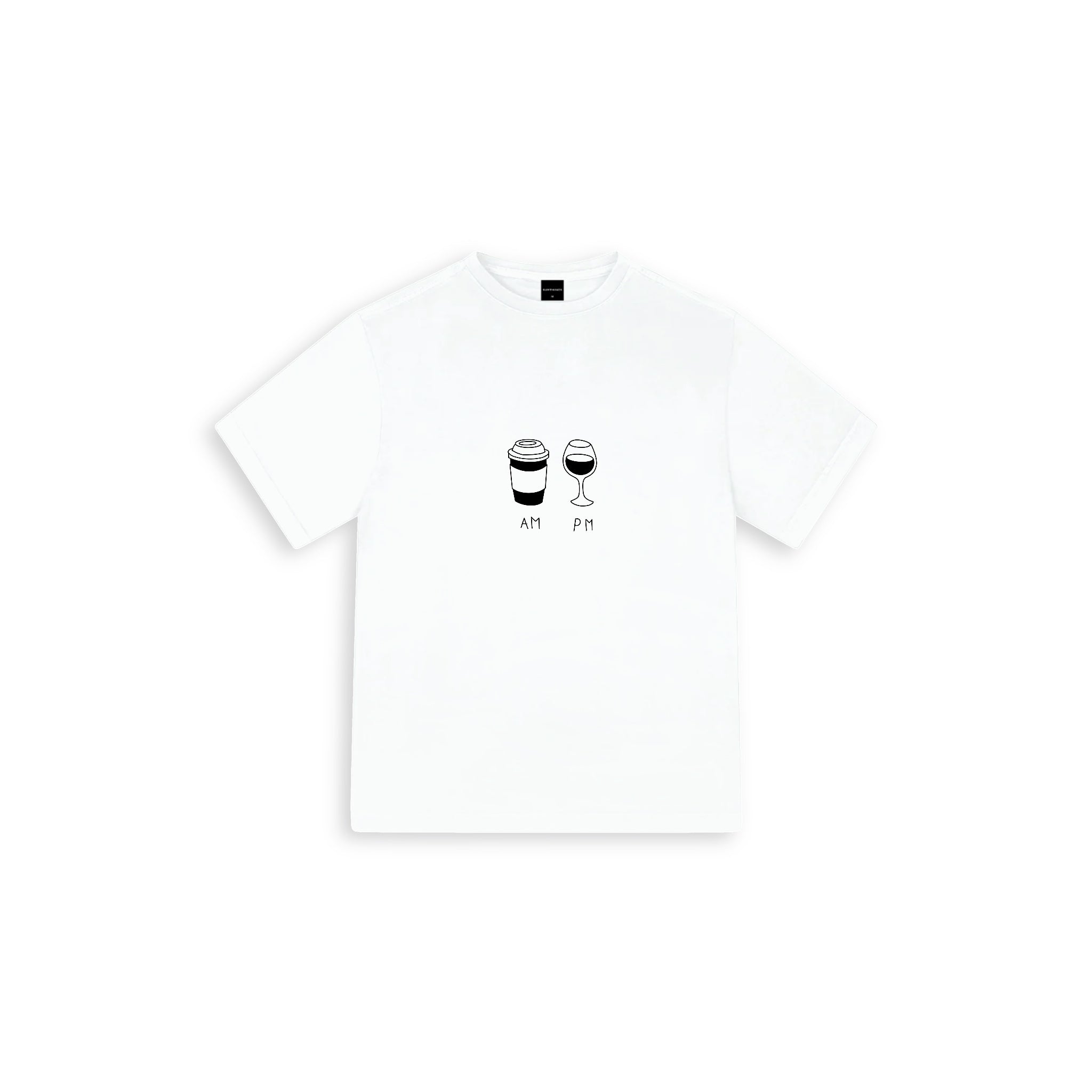 Drink Time Oversize Large T-shirt Beyaz - SUMTHINCS