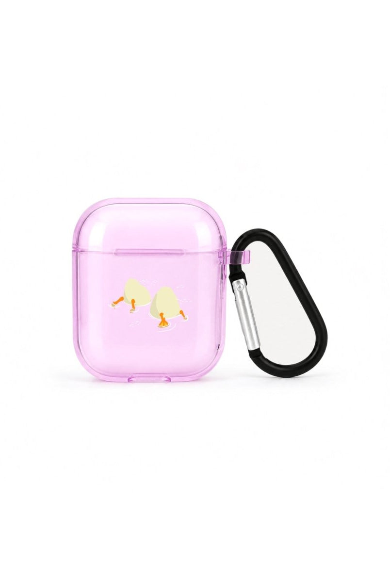 Ducks AirPods Şeffaf Silikon Kılıf Lila - Sumthincs