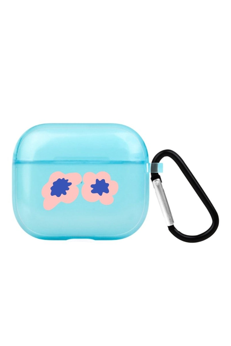 Fresh Flowers AirPods 3 Şeffaf Silikon Kılıf Mavi - SUMTHINCS