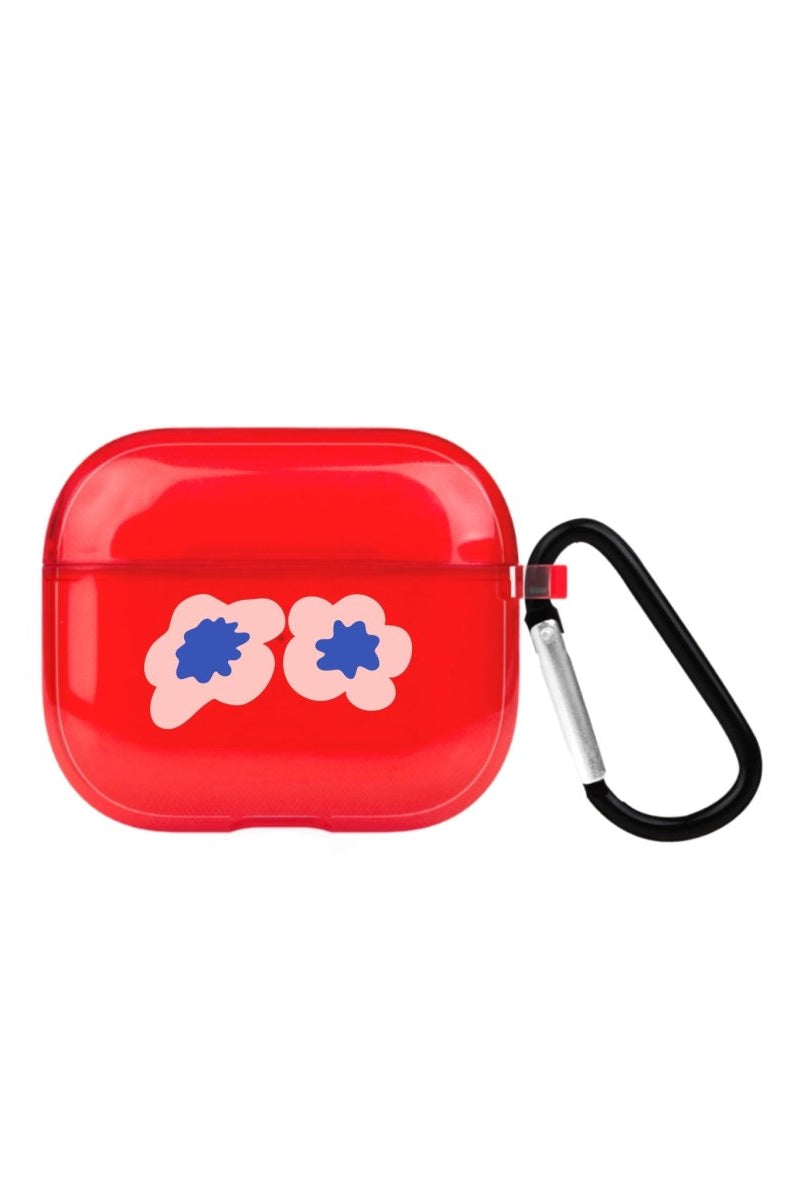 Fresh Flowers AirPods 3 Şeffaf Silikon Kılıf Kırmızı - SUMTHINCS