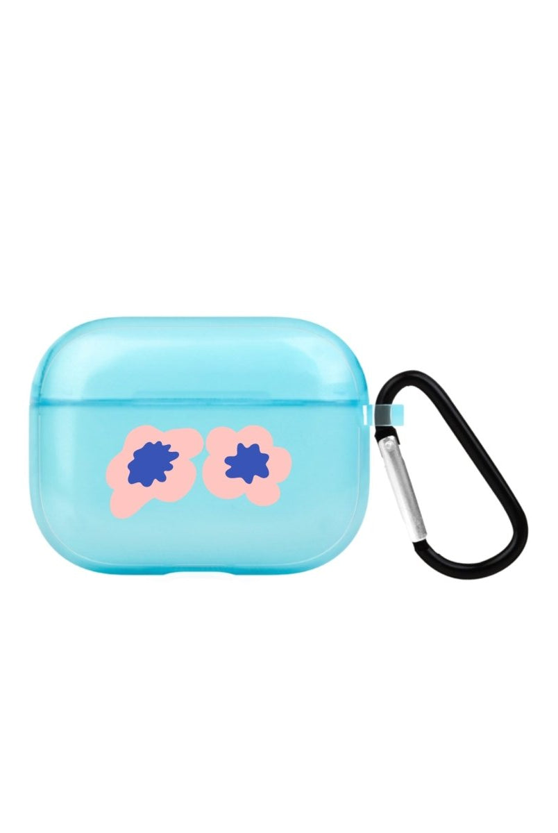 Fresh Flowers AirPods Pro 2 Şeffaf Silikon Kılıf Mavi - SUMTHINCS