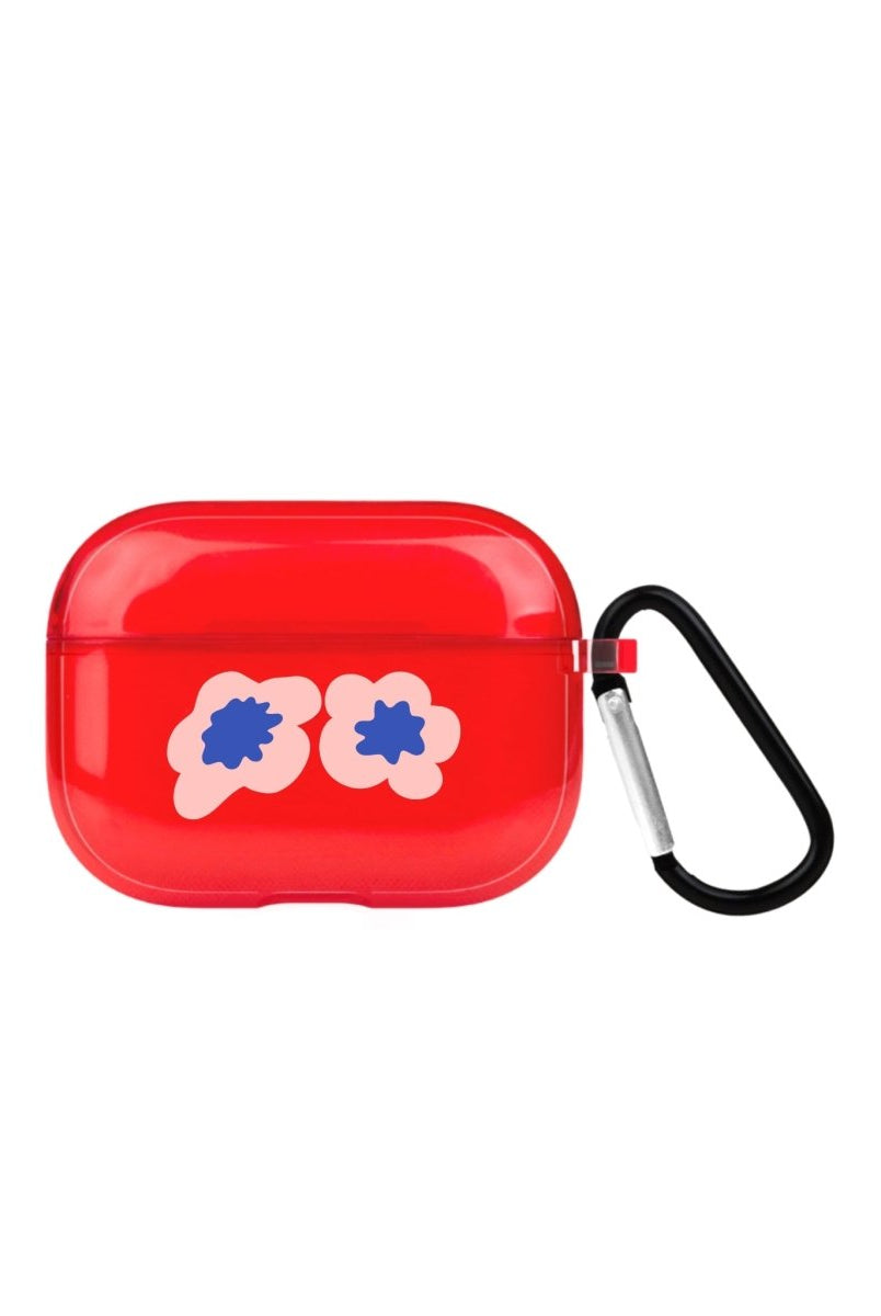 Fresh Flowers AirPods Pro 2 Şeffaf Silikon Kılıf Kırmızı - SUMTHINCS