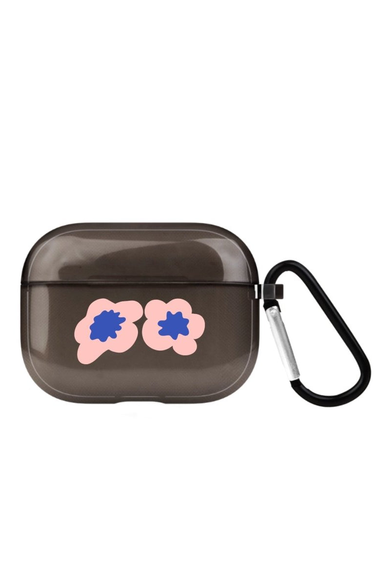 Fresh Flowers AirPods Pro 2 Şeffaf Silikon Kılıf Siyah - SUMTHINCS