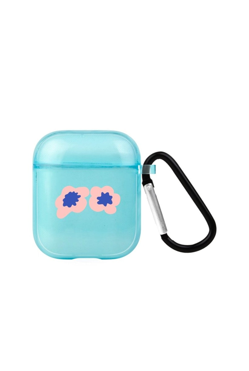 Fresh Flowers AirPods Şeffaf Silikon Kılıf Mavi - SUMTHINCS