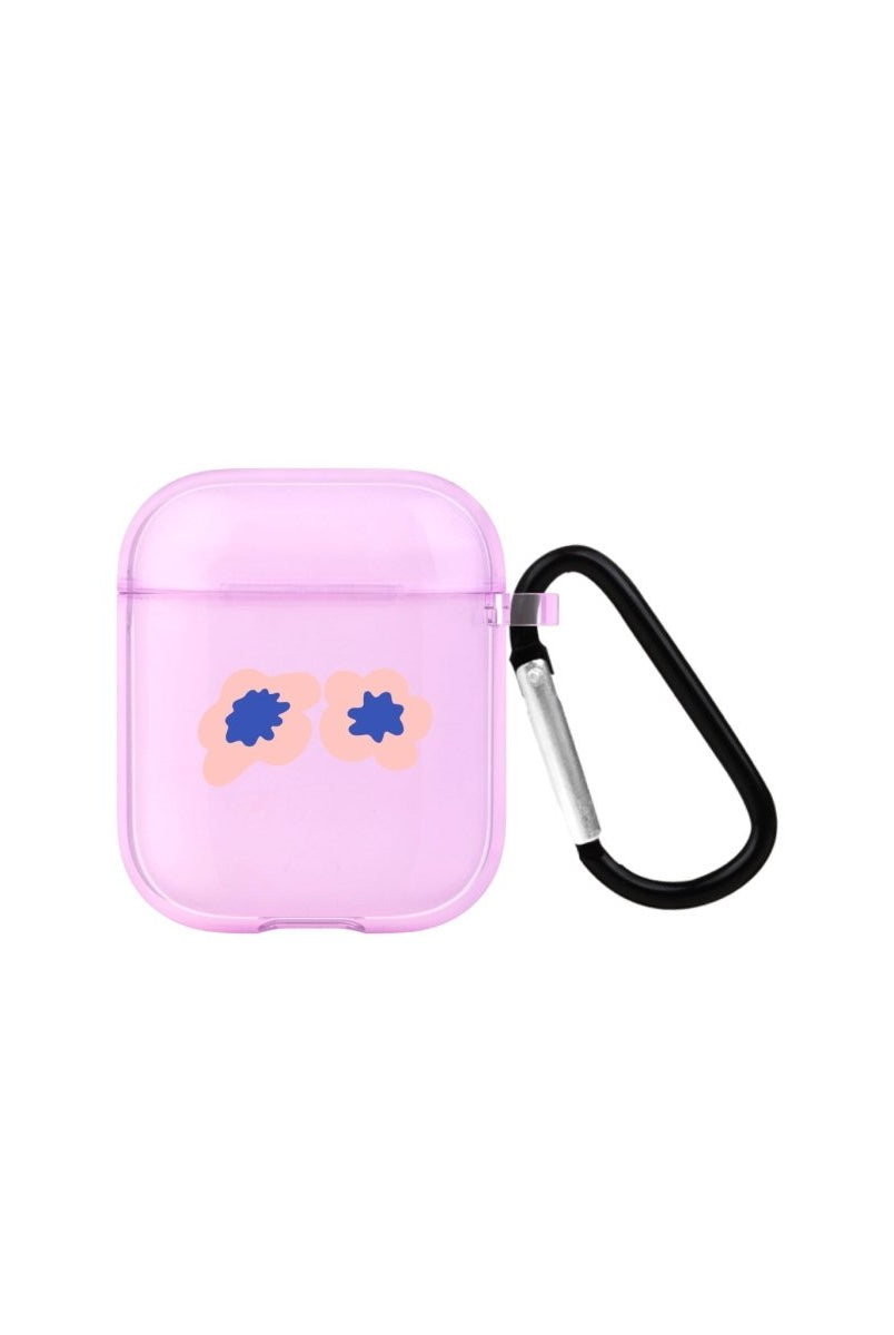 Fresh Flowers AirPods Şeffaf Silikon Kılıf Lila - SUMTHINCS