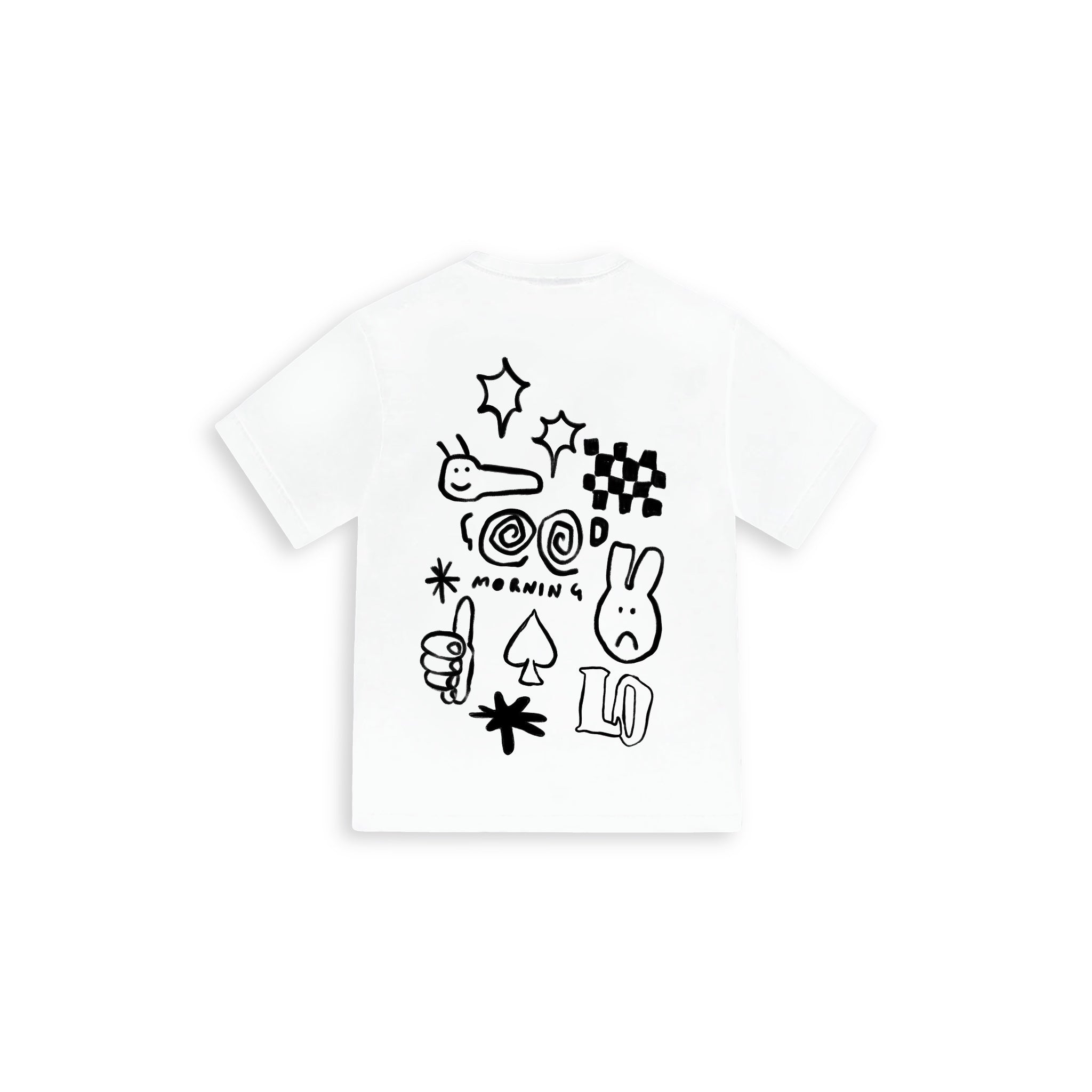 Good Morning Oversize Large T-shirt Beyaz - SUMTHINCS