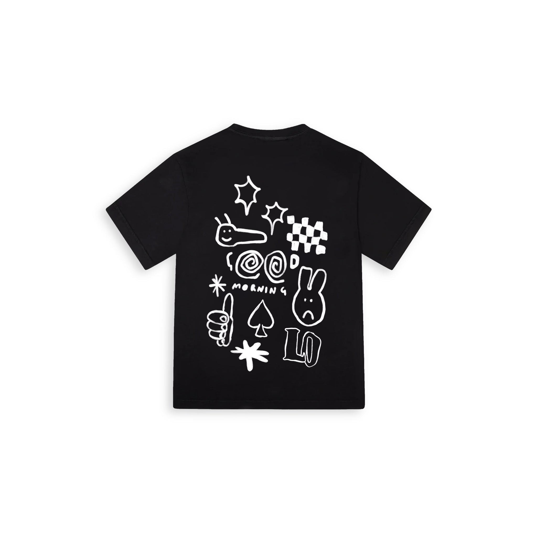 Good Morning Oversize Large T-shirt Siyah - SUMTHINCS