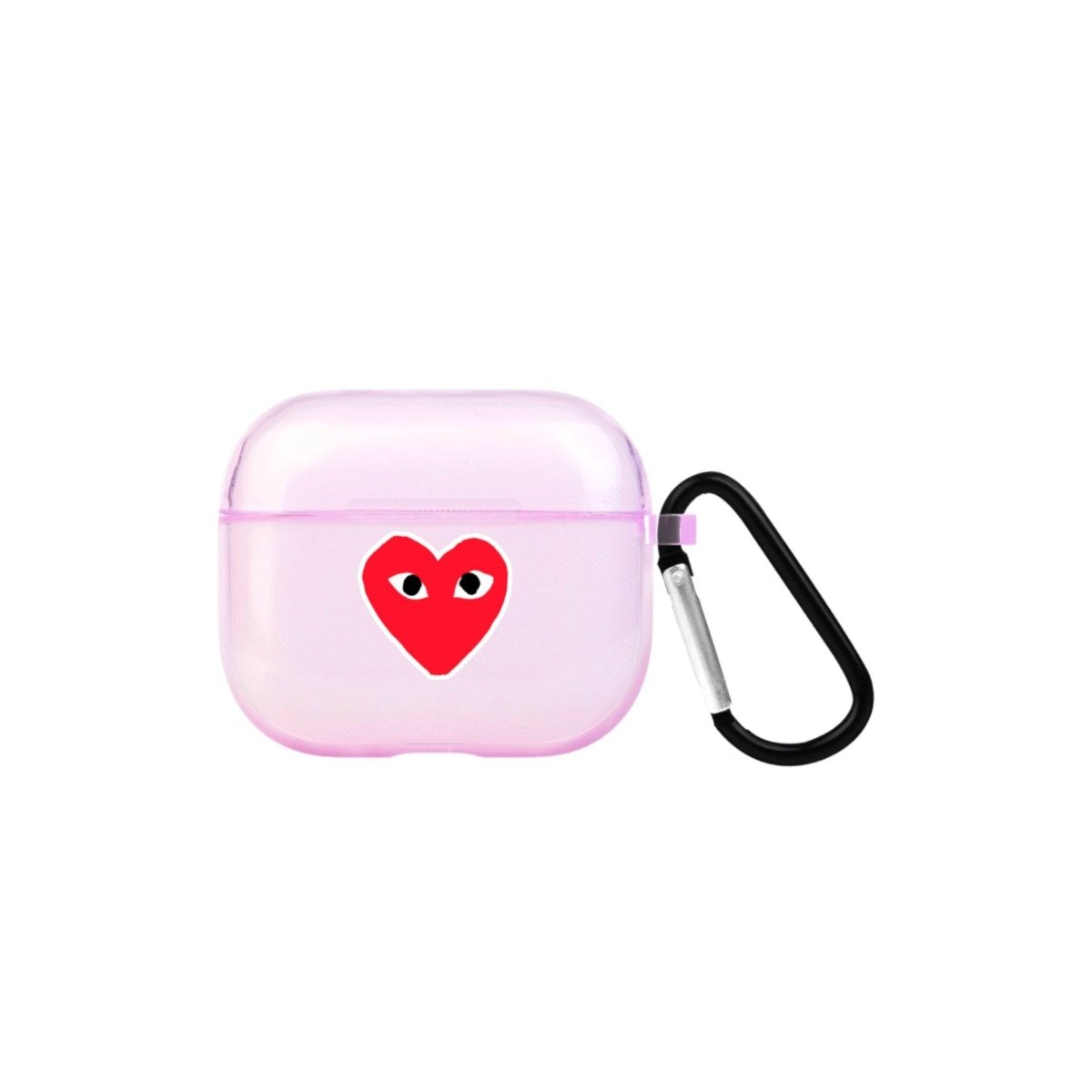 Hearts AirPods 3 Şeffaf Silikon Kılıf Lila - SUMTHINCS