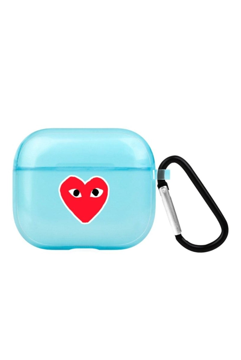 Hearts AirPods 3 Şeffaf Silikon Kılıf Mavi - SUMTHINCS