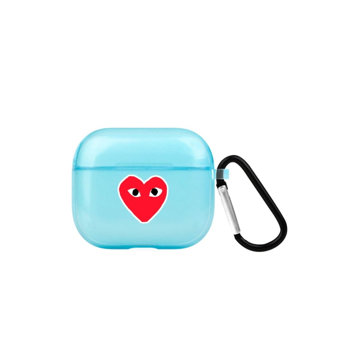 Hearts AirPods 3 Şeffaf Silikon Kılıf Mavi - SUMTHINCS