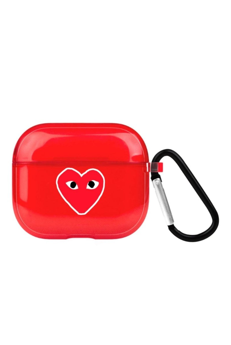 Hearts AirPods 3 Şeffaf Silikon Kılıf Kırmızı - SUMTHINCS