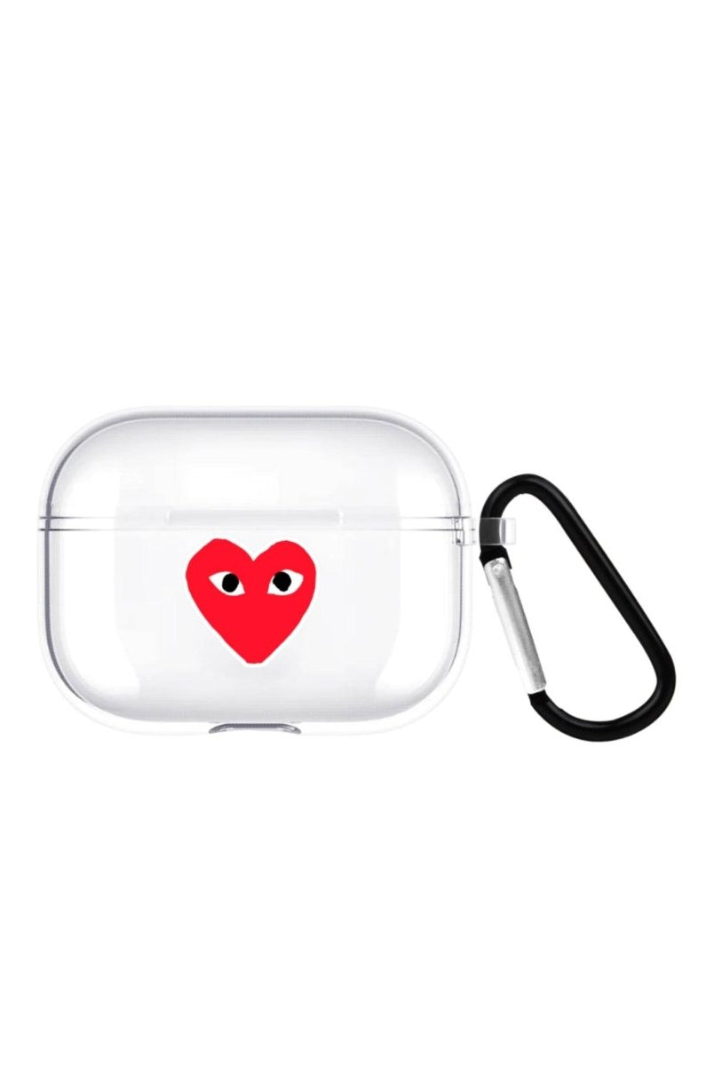 Hearts AirPods Pro 2 Şeffaf Silikon Kılıf Beyaz Şeffaf - SUMTHINCS