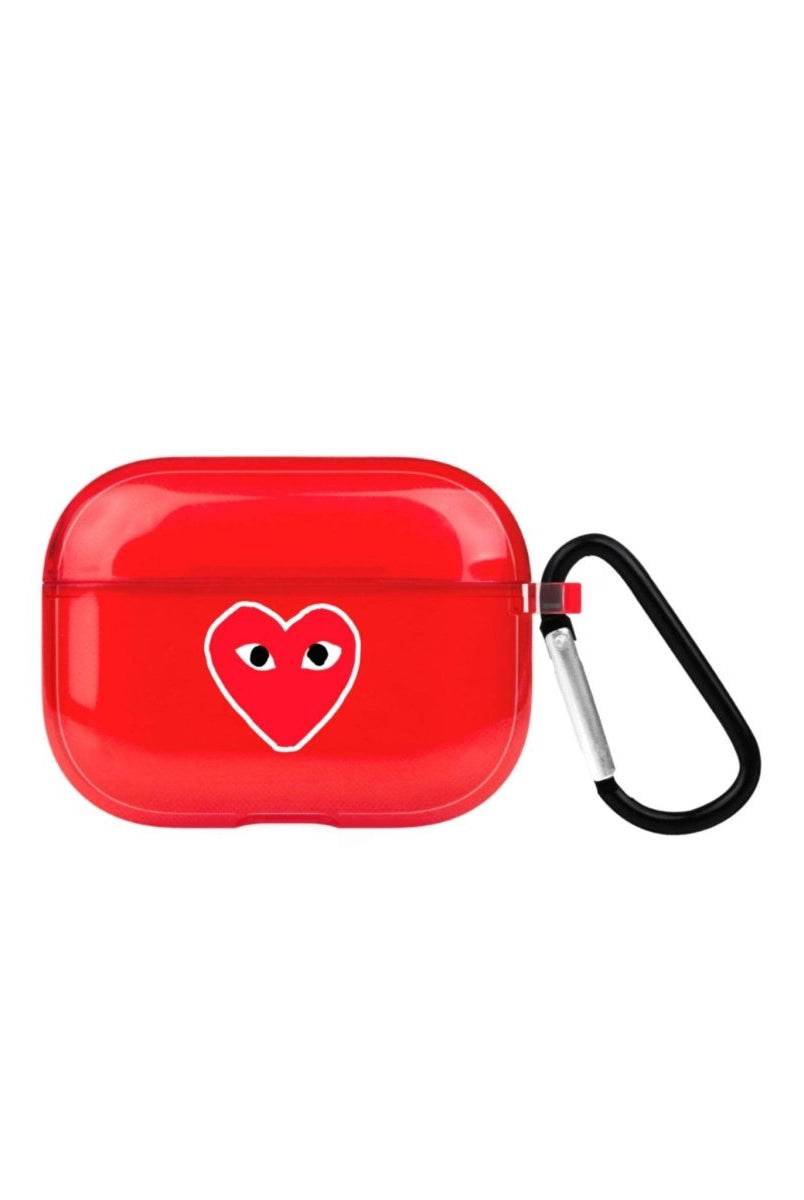 Hearts AirPods Pro Şeffaf Silikon Kılıf Kırmızı - SUMTHINCS