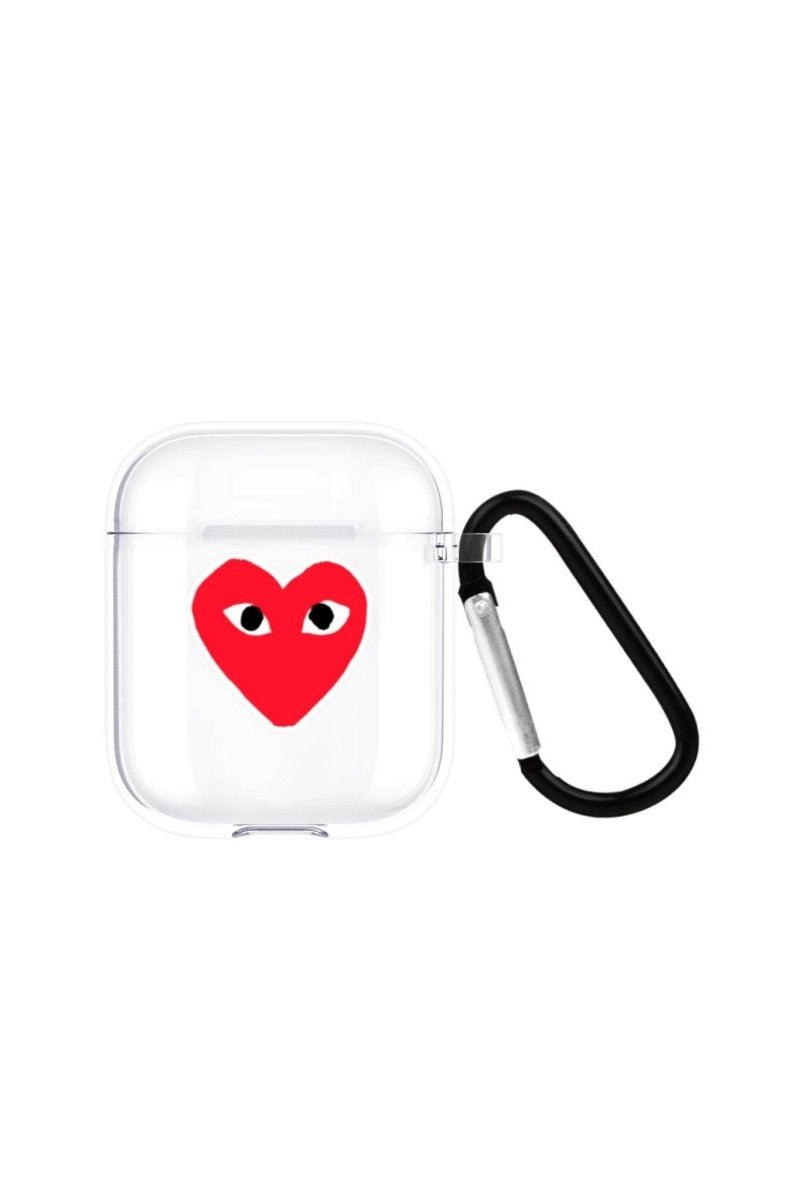 Hearts AirPods Şeffaf Silikon Kılıf Beyaz Şeffaf - SUMTHINCS