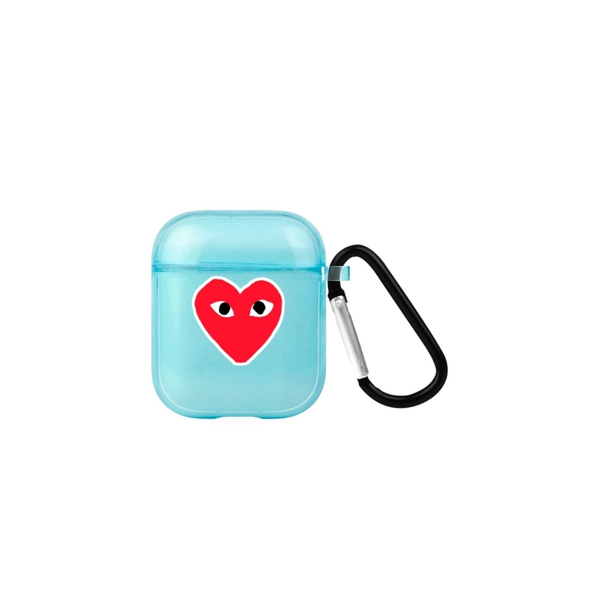 Hearts AirPods Şeffaf Silikon Kılıf Mavi - SUMTHINCS