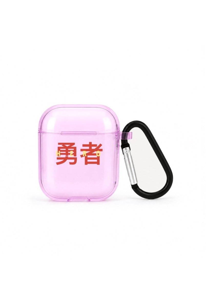 Hero AirPods Şeffaf Silikon Kılıf Lila - Sumthincs