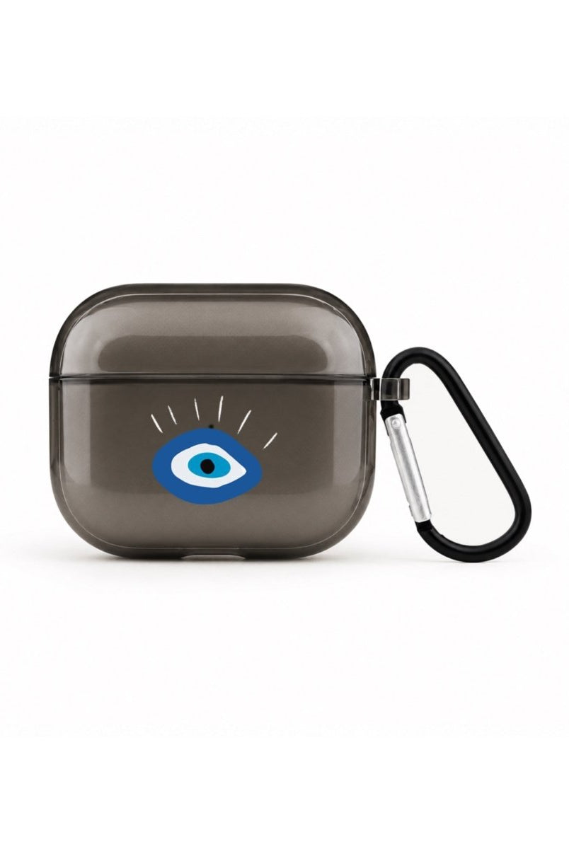 I See You AirPods 3 Şeffaf Silikon Kılıf Siyah - Sumthincs