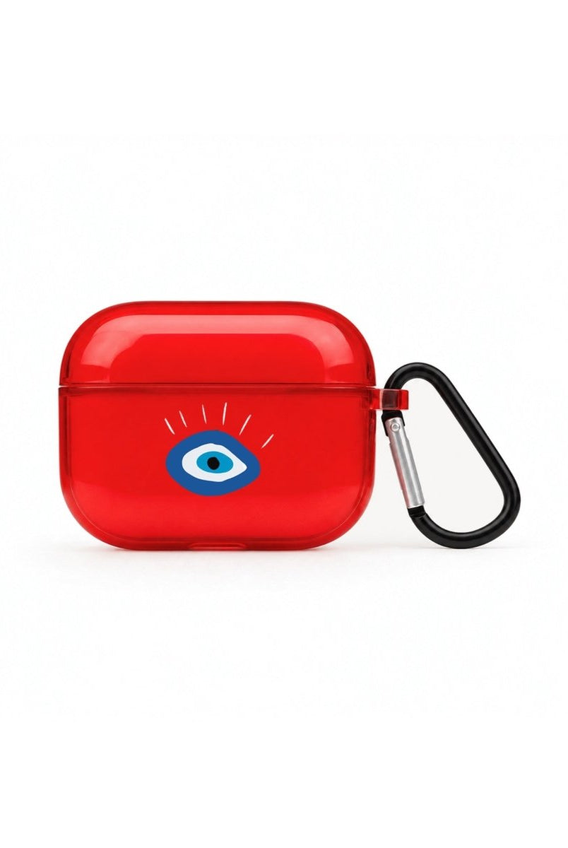 I See You AirPods Pro Şeffaf Silikon Kılıf Kırmızı - Sumthincs