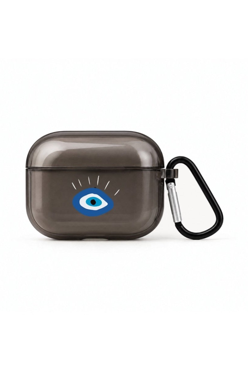 I See You AirPods Pro Şeffaf Silikon Kılıf Siyah - Sumthincs