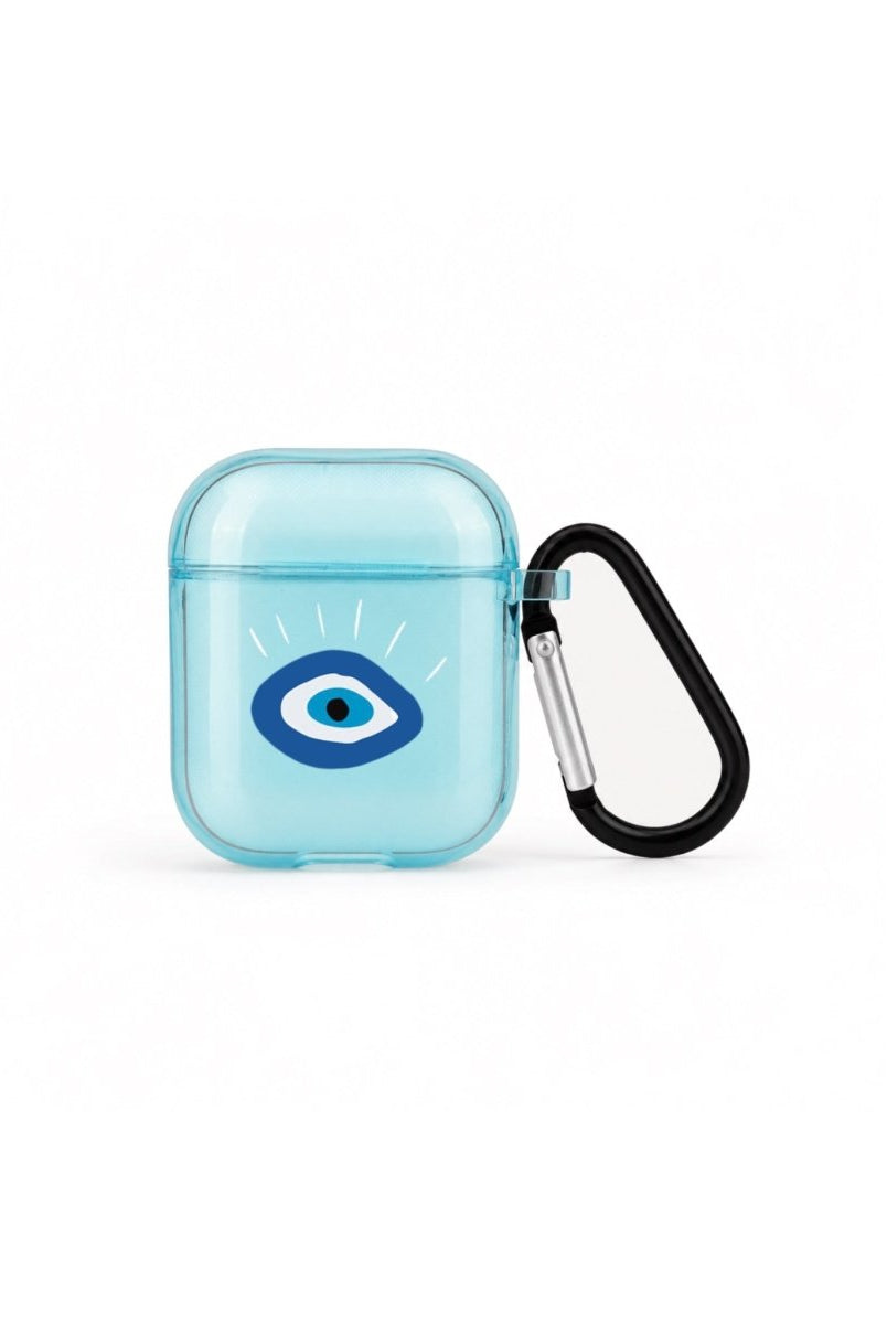 I See You AirPods Şeffaf Silikon Kılıf Mavi - Sumthincs