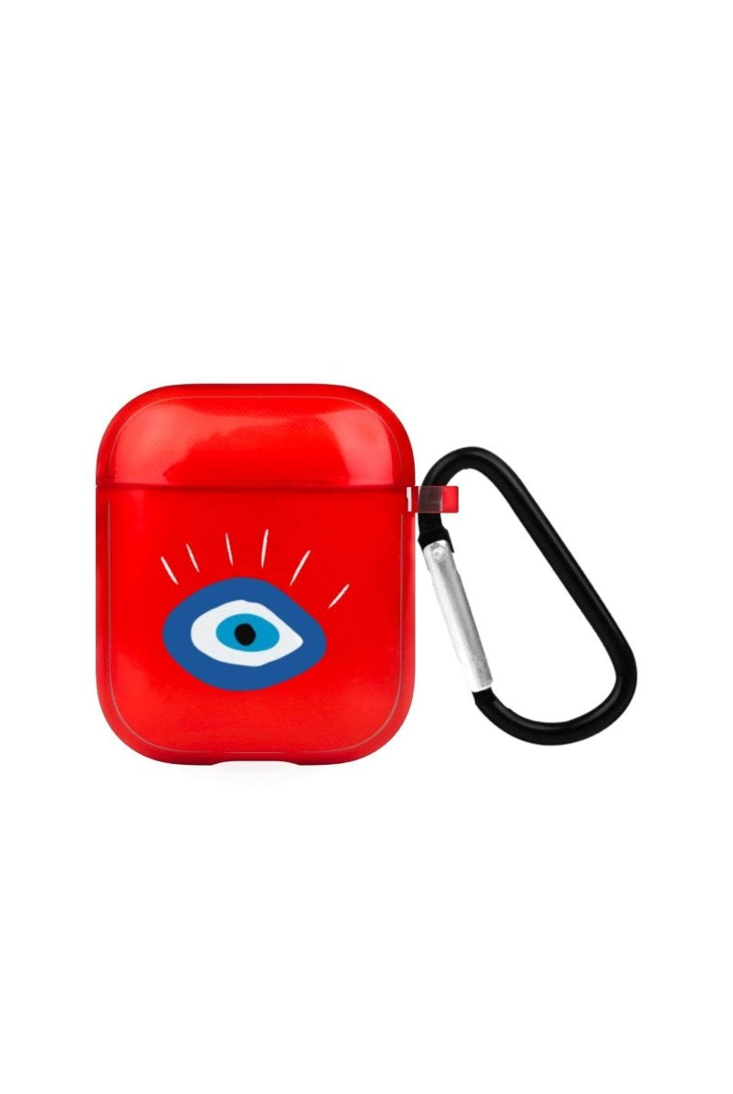 I See You AirPods Şeffaf Silikon Kılıf Kırmızı - SUMTHINCS